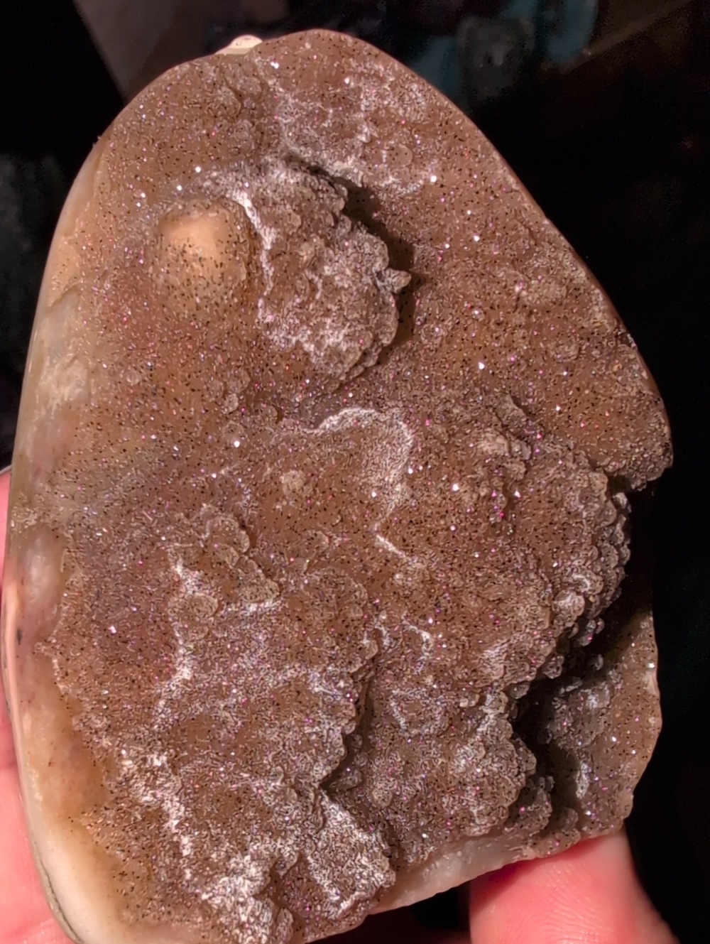 Brazil RARE root beer galaxy crystal stone free form